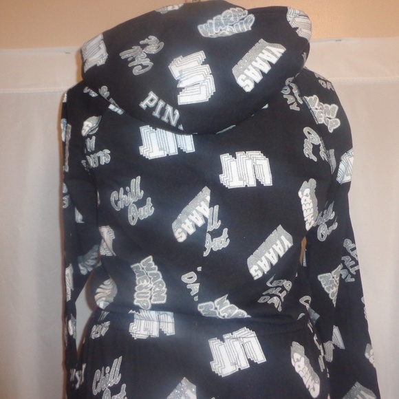 VS Pink XS L Pajamas One Piece Sherpa Jammies Pj's - Picture 6 of 7